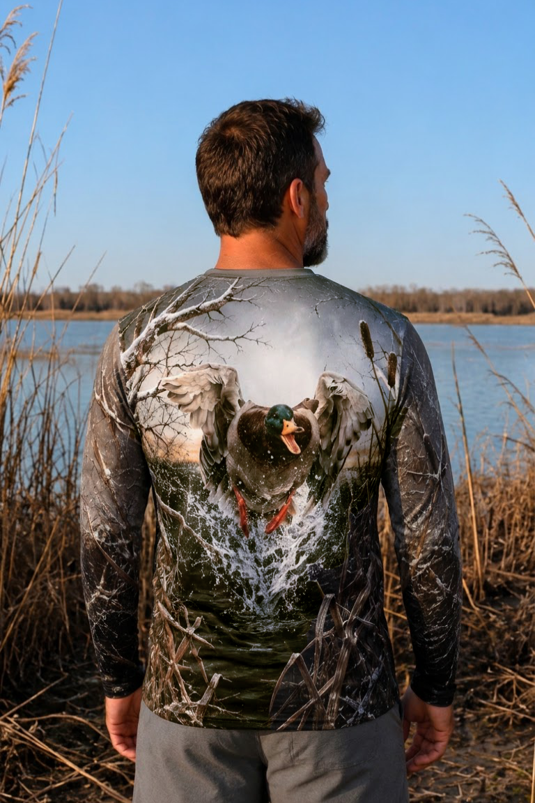 Performance Hunting Long Sleeve - Frost Marsh Mallard Rush - ULS481K image 2