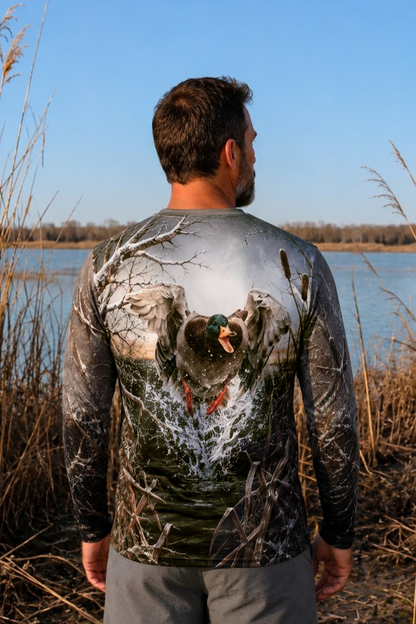 Performance Hunting Long Sleeve - Frost Marsh Mallard Rush - ULS481K image 2