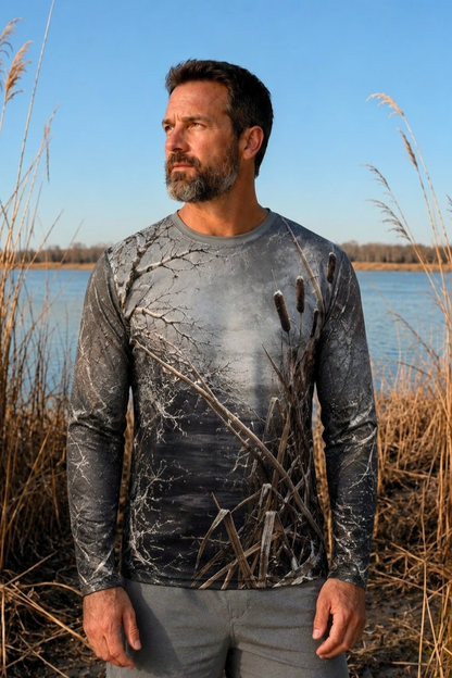 Performance Hunting Long Sleeve - Frost Marsh Mallard Rush - ULS481K image 3