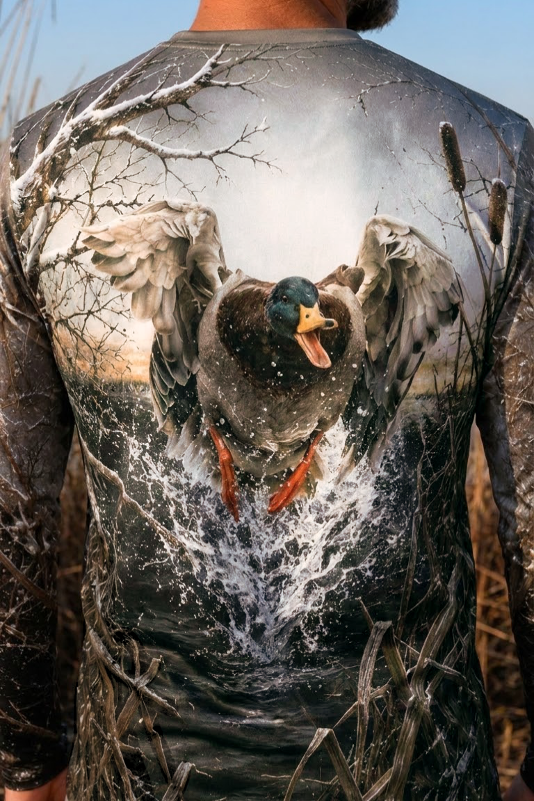 Performance Hunting Long Sleeve - Frost Marsh Mallard Rush - ULS481K image 4