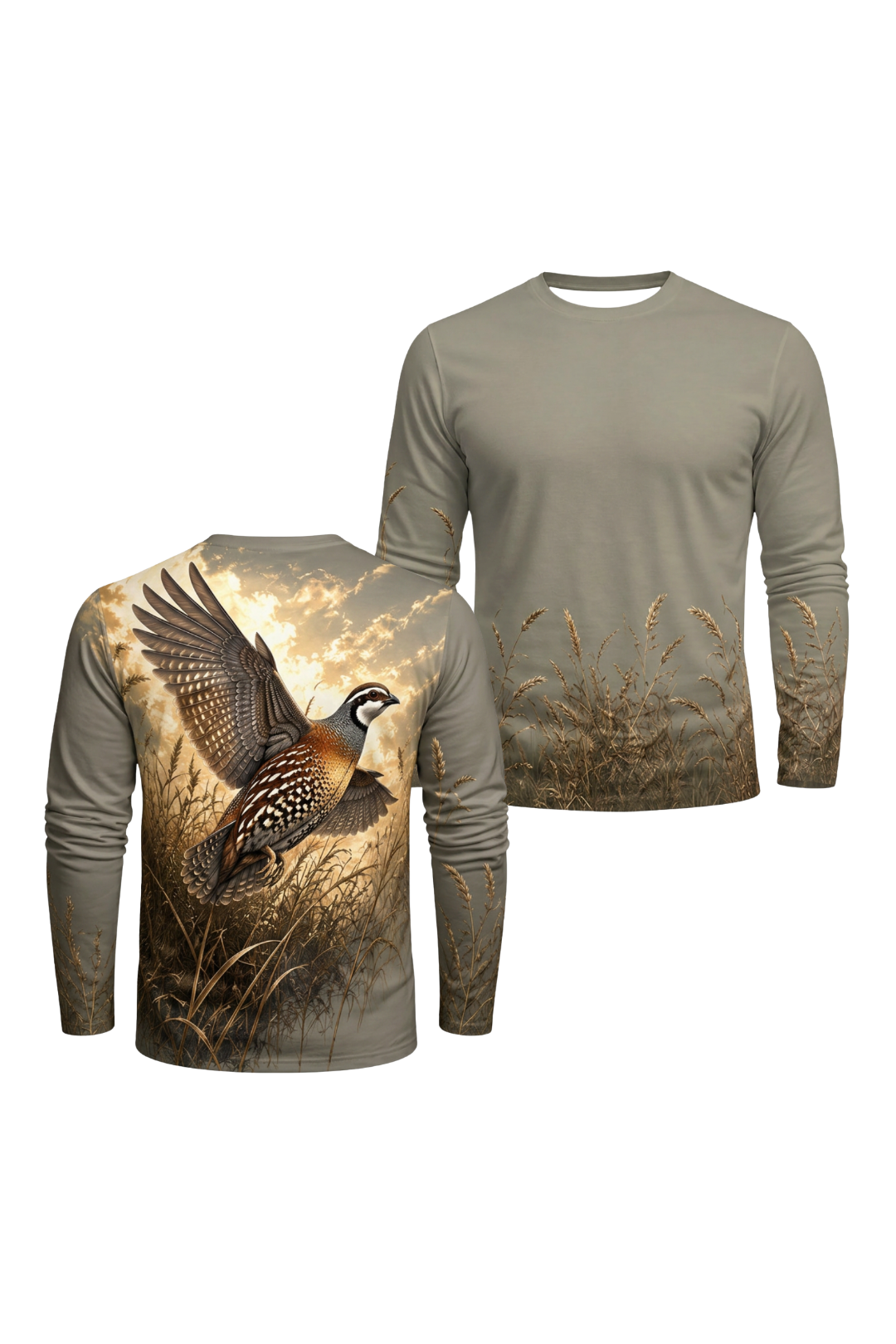 Performance Hunting Long Sleeve - Golden Field Quail Burst - ULS483K image 1