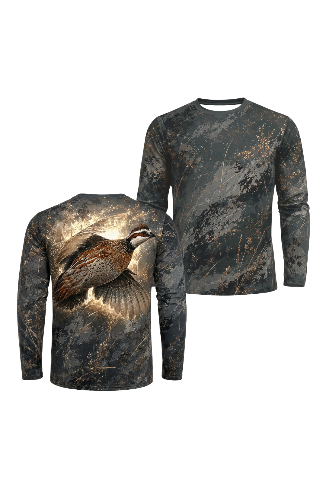 Performance Hunting Long Sleeve - Charcoal Brush Quail Ascent - ULS485K image 1