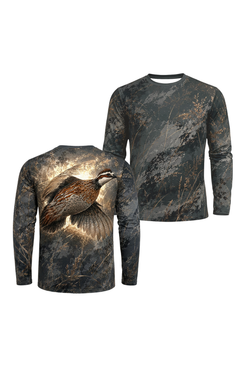Performance Hunting Long Sleeve - Charcoal Brush Quail Ascent - ULS485K image 1