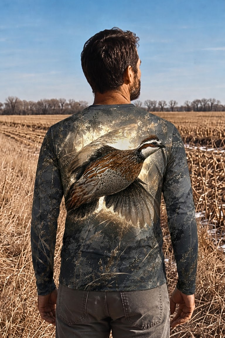 Performance Hunting Long Sleeve - Charcoal Brush Quail Ascent - ULS485K image 2