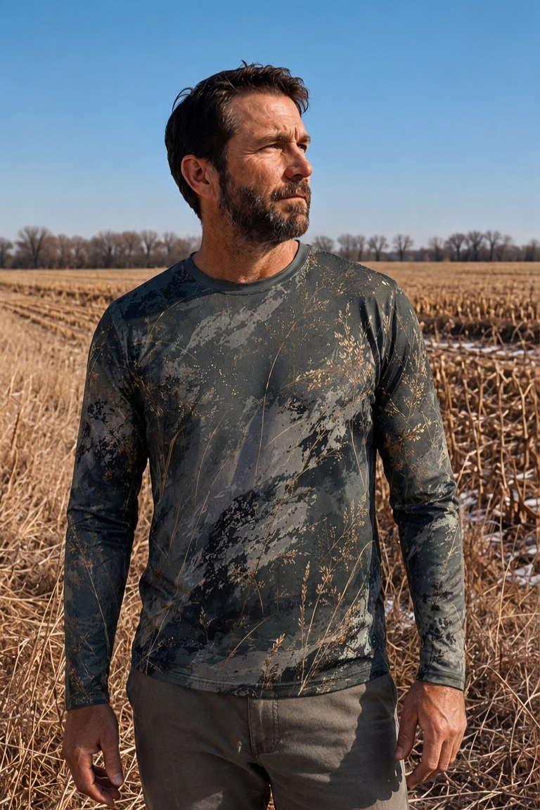 Performance Hunting Long Sleeve - Charcoal Brush Quail Ascent - ULS485K image 3
