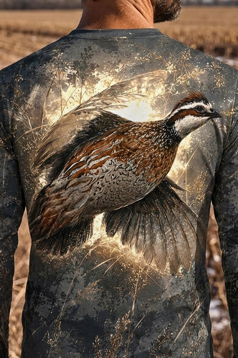 Performance Hunting Long Sleeve - Charcoal Brush Quail Ascent - ULS485K image 4