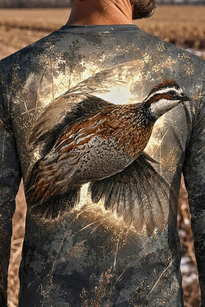 Performance Hunting Long Sleeve - Charcoal Brush Quail Ascent - ULS485K image 4