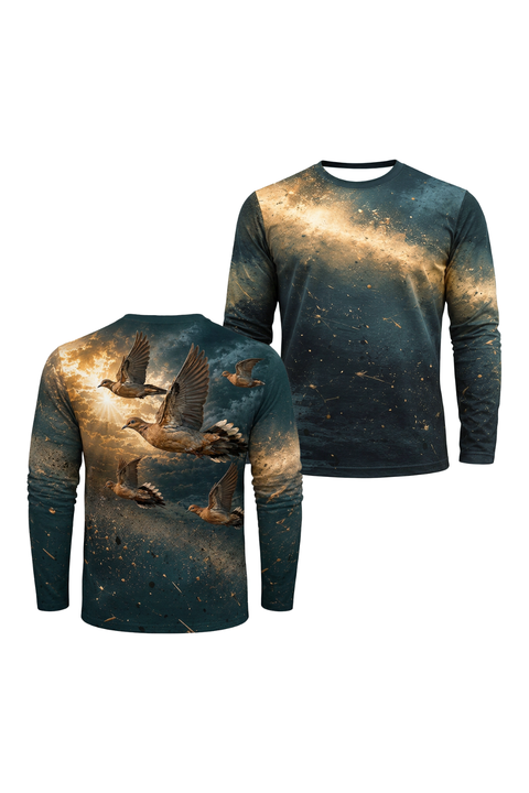 Performance Hunting Long Sleeve - Cosmic Amber Dove Flock - ULS488K