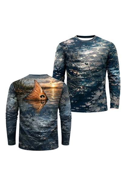 Performance Fishing Long Sleeve - Twilight Marsh Tailing Redfish - ULS491K image 1