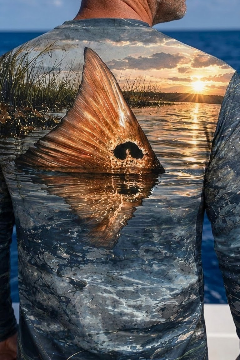 Performance Fishing Long Sleeve - Twilight Marsh Tailing Redfish - ULS491K image 4