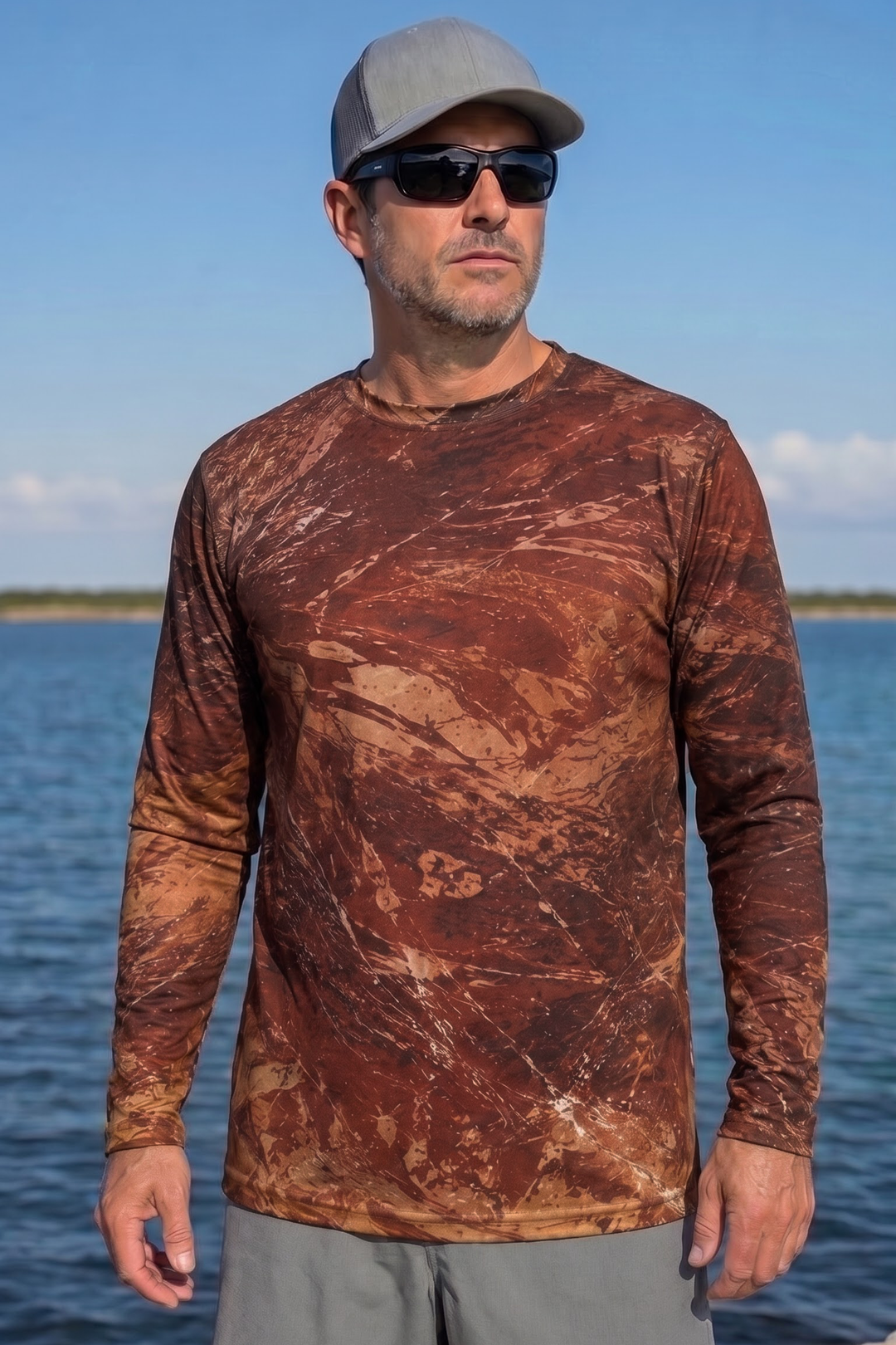 Performance Fishing Long Sleeve - Sunset Marsh Redfish Breach - ULS492K image 3