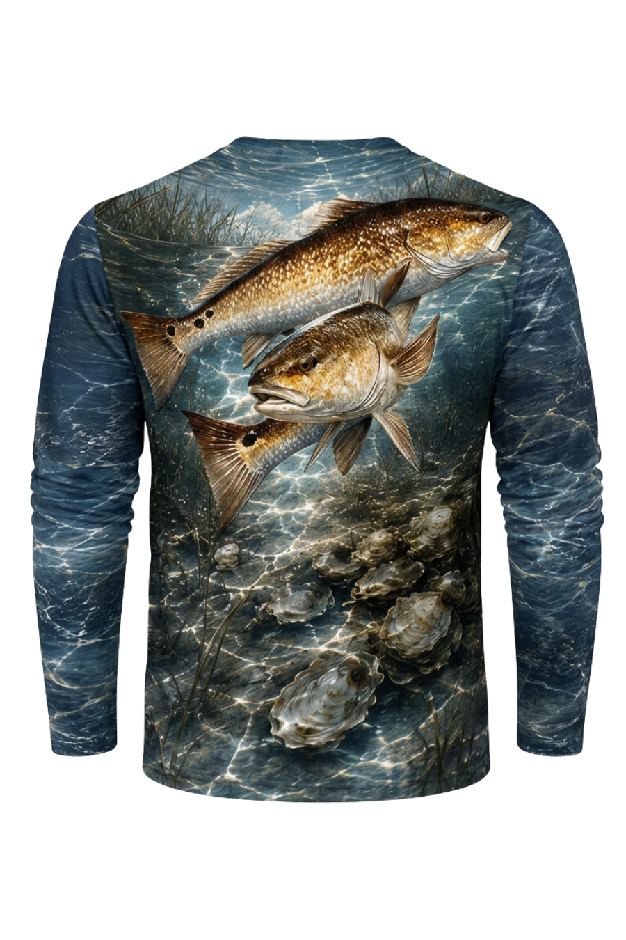 Performance Fishing Long Sleeve - Oyster Reef Redfish Duo - ULS493K image 5