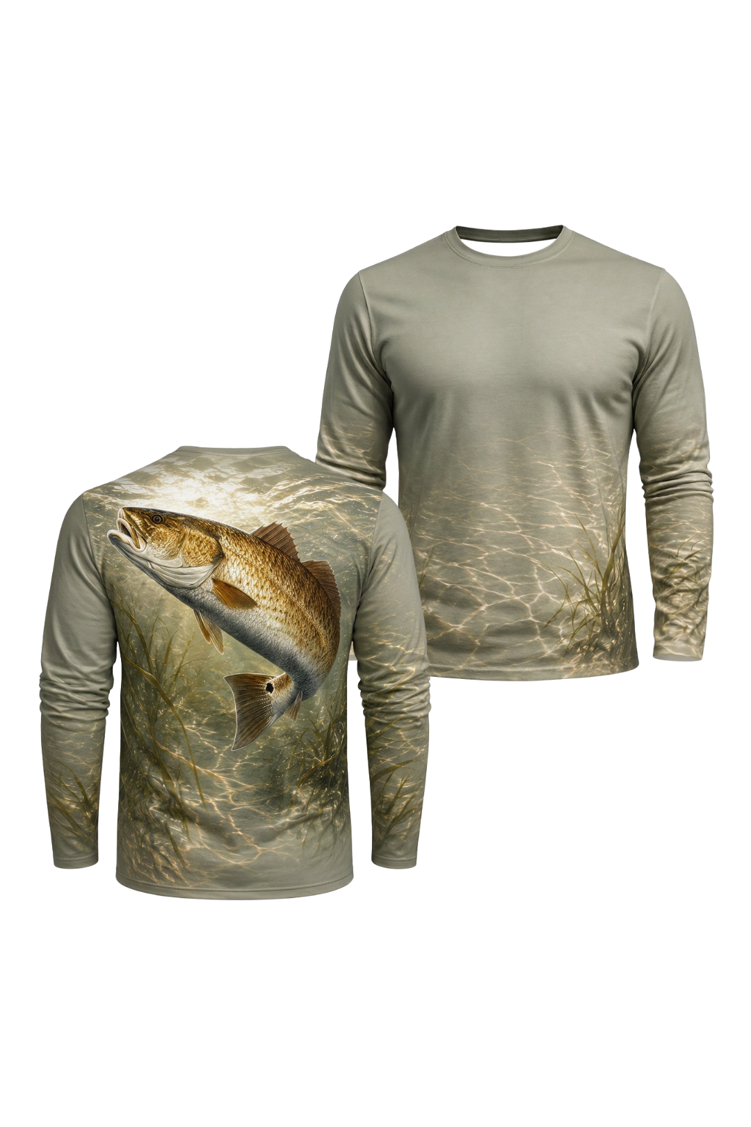 Performance Fishing Long Sleeve - Shallow Grass Redfish Strike - ULS494K image 1