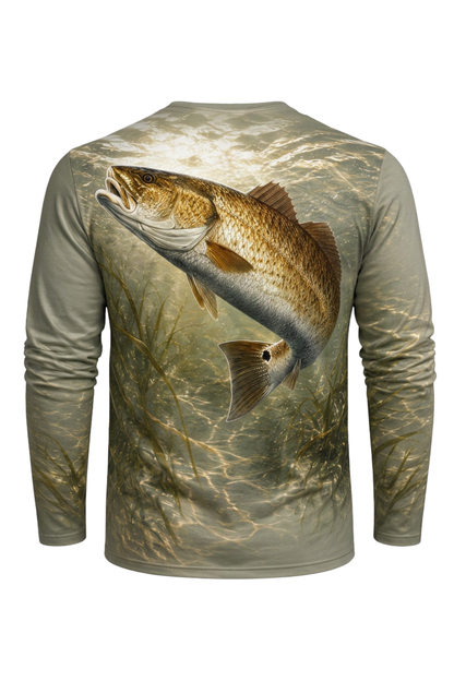 Performance Fishing Long Sleeve - Shallow Grass Redfish Strike - ULS494K image 5