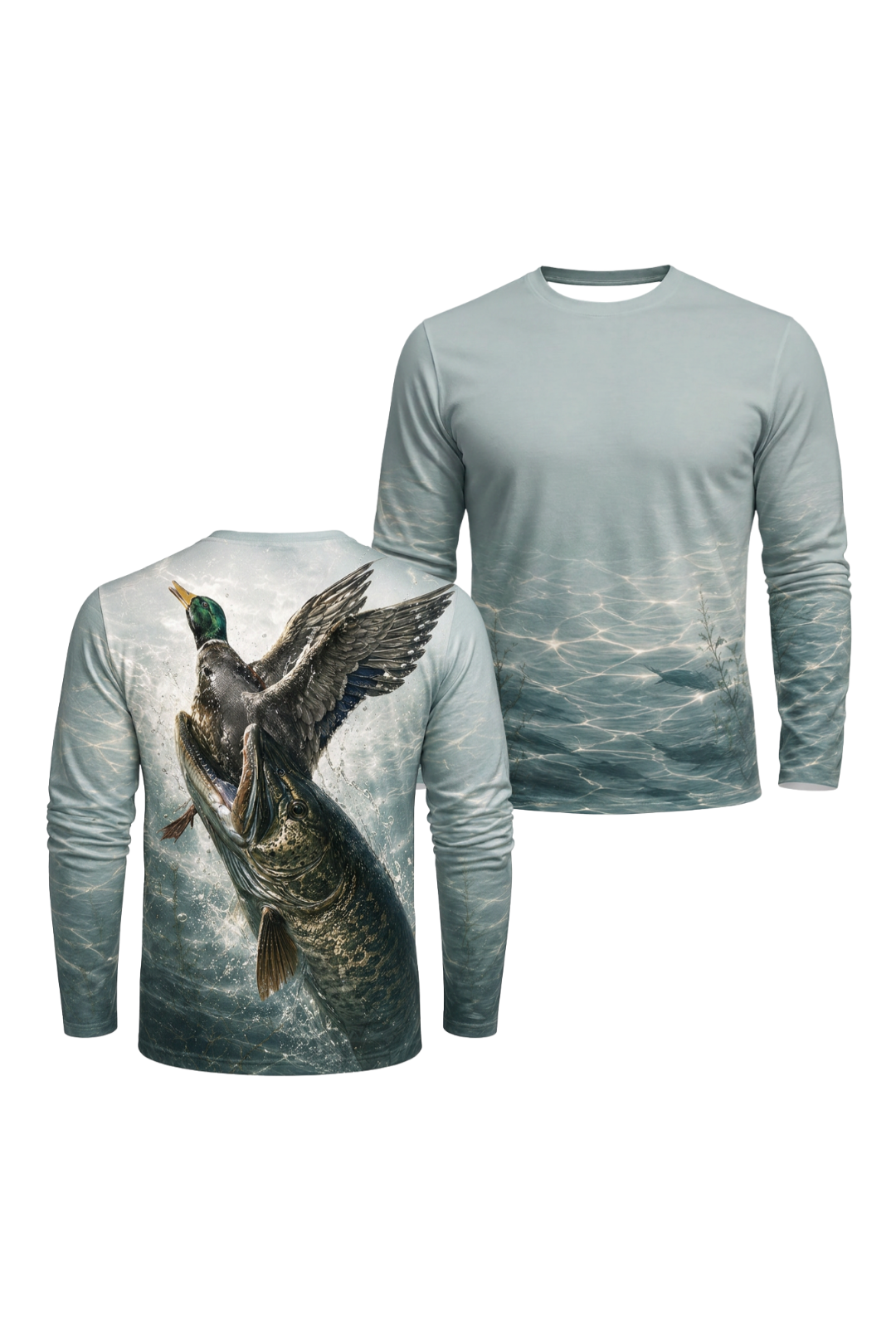 Performance Fishing Long Sleeve - Crystal Water Musky Mallard Breach - ULS496K image 1