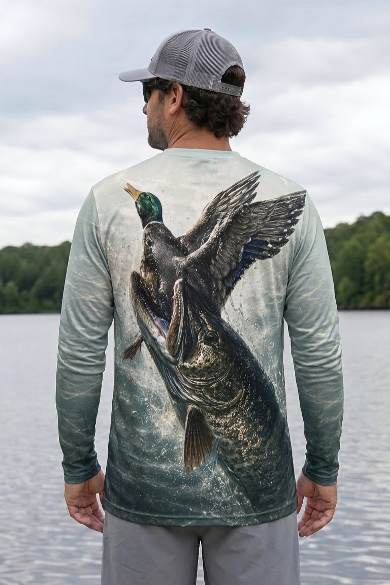 Performance Fishing Long Sleeve - Crystal Water Musky Mallard Breach - ULS496K image 2