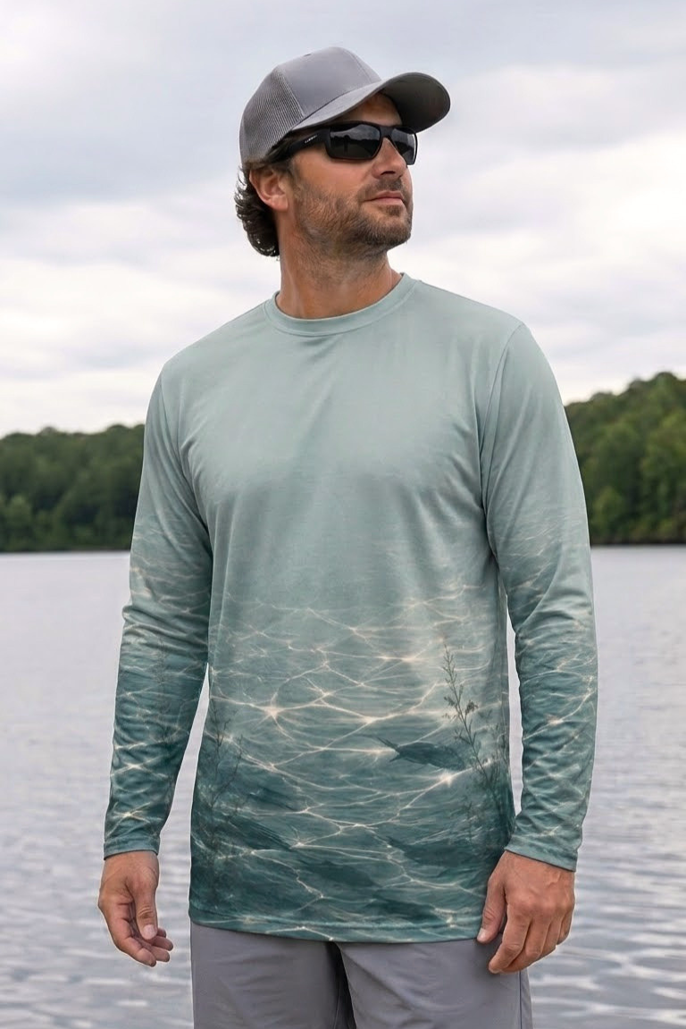 Performance Fishing Long Sleeve - Crystal Water Musky Mallard Breach - ULS496K image 3