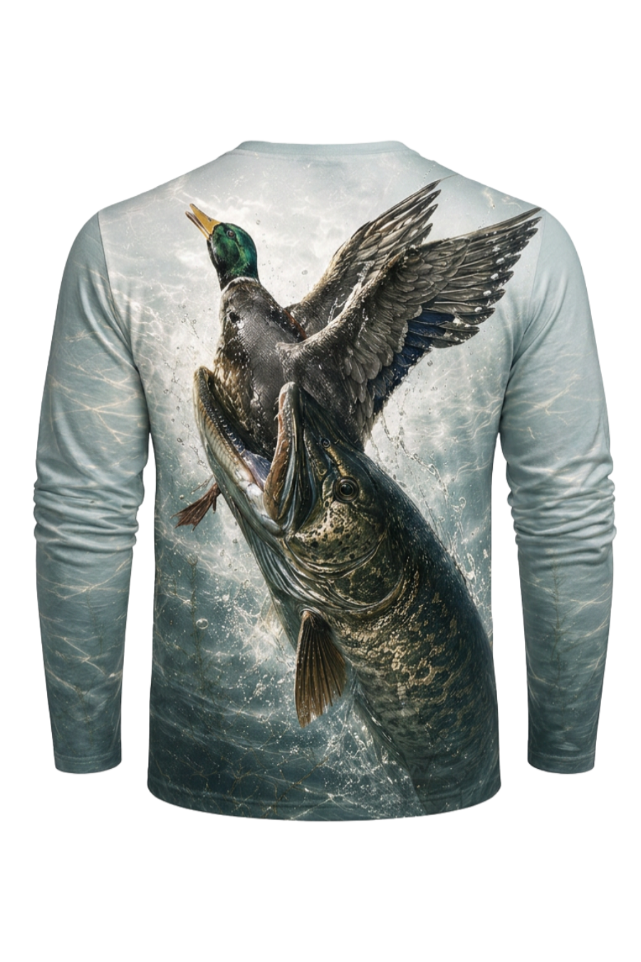 Performance Fishing Long Sleeve - Crystal Water Musky Mallard Breach - ULS496K image 5