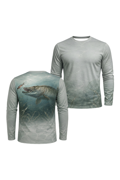 Performance Fishing Long Sleeve - Clear Water Musky Lure Strike - ULS497K image 1