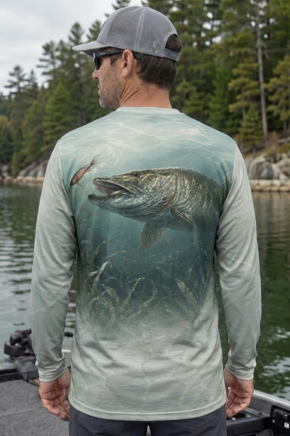 Performance Fishing Long Sleeve - Clear Water Musky Lure Strike - ULS497K image 2