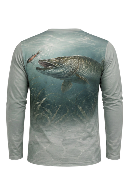 Performance Fishing Long Sleeve - Clear Water Musky Lure Strike - ULS497K image 5