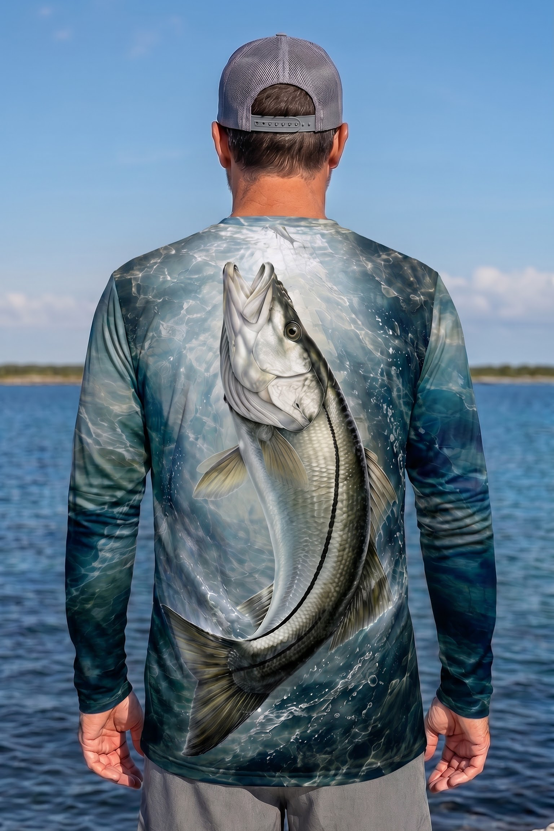 Performance Fishing Long Sleeve - Ocean Current Snook Breach - ULS498K image 2