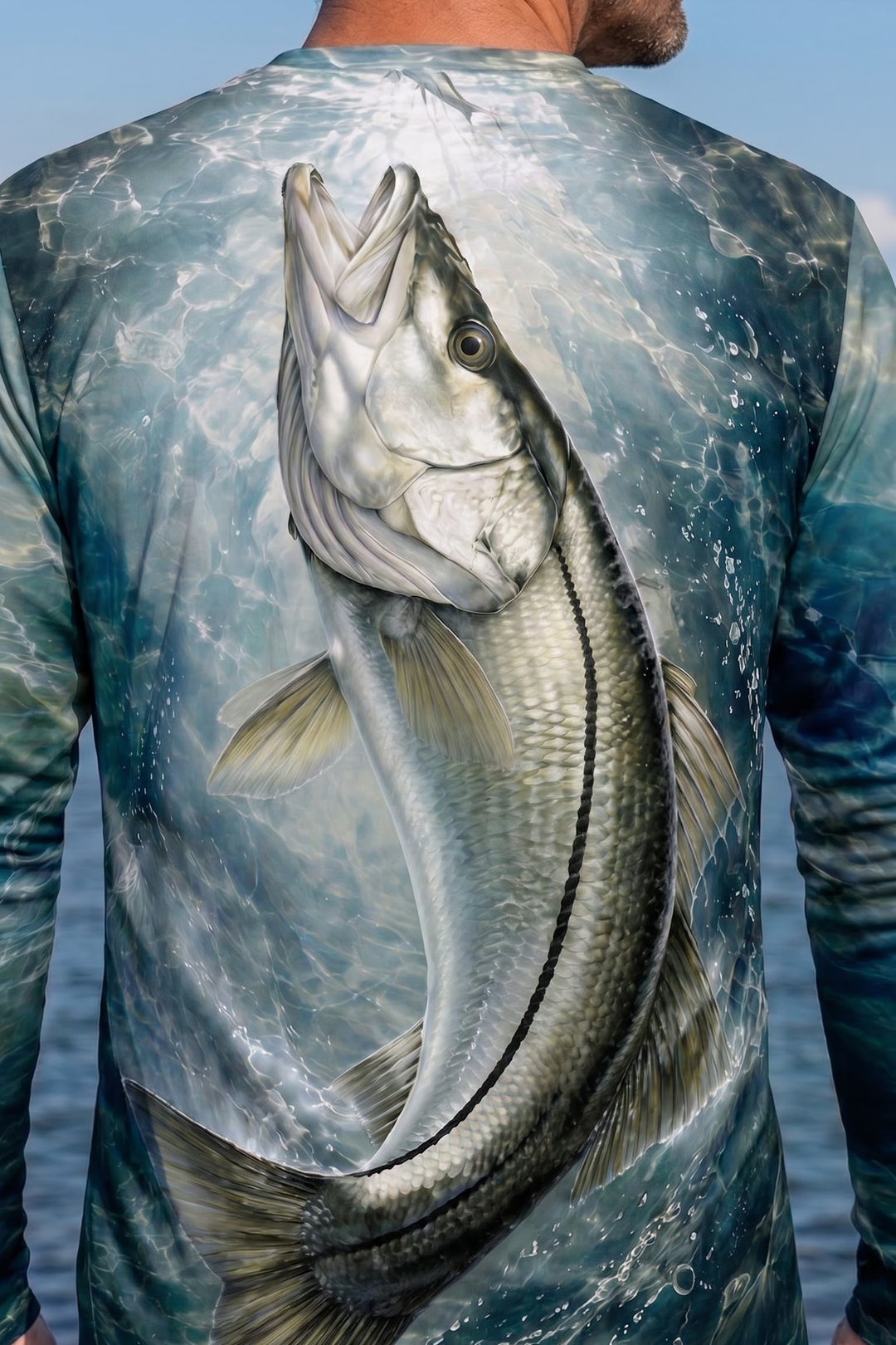 Performance Fishing Long Sleeve - Ocean Current Snook Breach - ULS498K image 4
