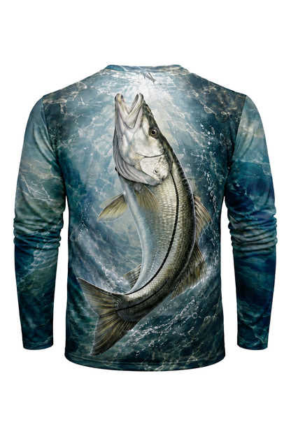 Performance Fishing Long Sleeve - Ocean Current Snook Breach - ULS498K image 5