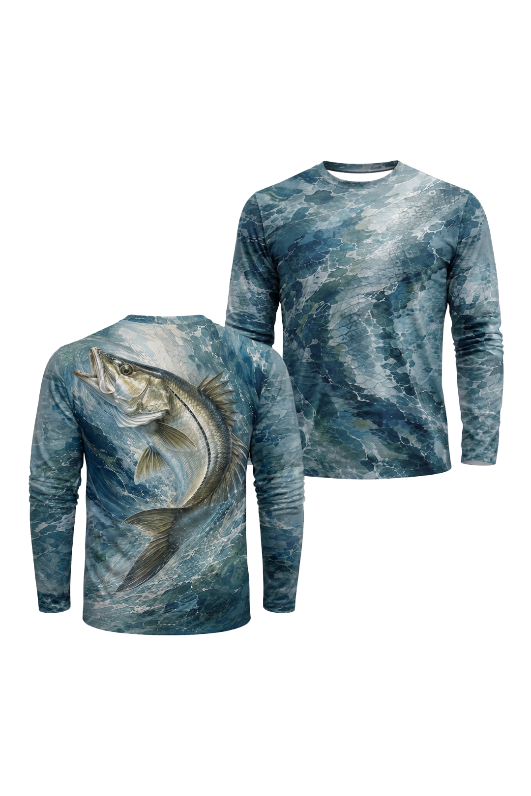Performance Fishing Long Sleeve - Turbulent Blue Snook Surge - ULS499K image 1