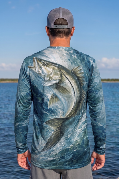 Performance Fishing Long Sleeve - Turbulent Blue Snook Surge - ULS499K image 2