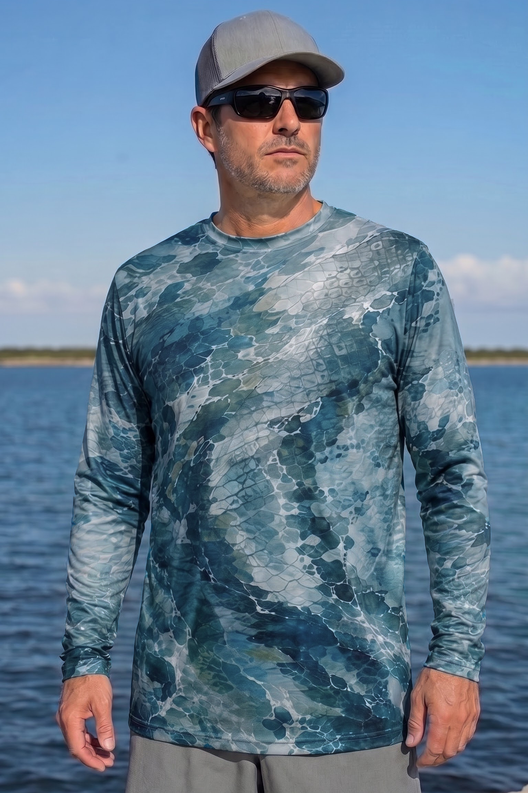 Performance Fishing Long Sleeve - Turbulent Blue Snook Surge - ULS499K image 3
