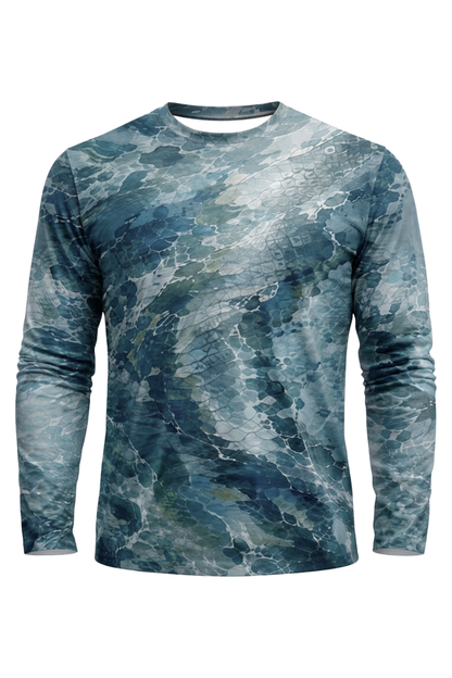 Performance Fishing Long Sleeve - Turbulent Blue Snook Surge - ULS499K image 6