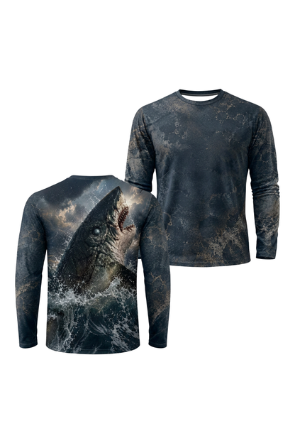Performance Fishing Long Sleeve - Dark Storm Shark Breach - ULS503K image 1