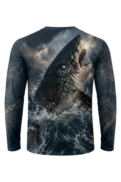 Performance Fishing Long Sleeve - Dark Storm Shark Breach - ULS503K image 5