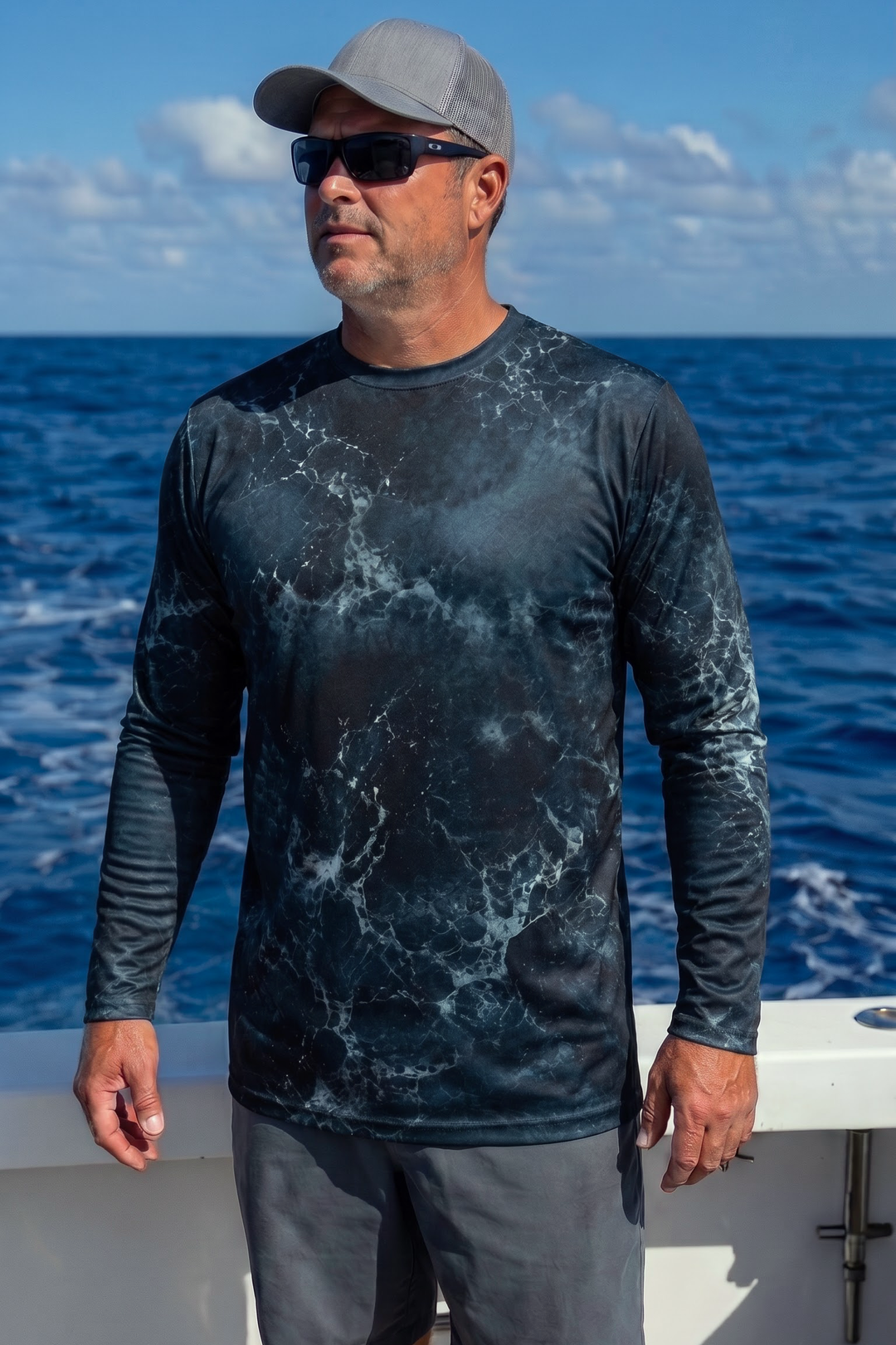 Performance Fishing Long Sleeve - Abyssal Megalodon Rise - ULS504K image 3