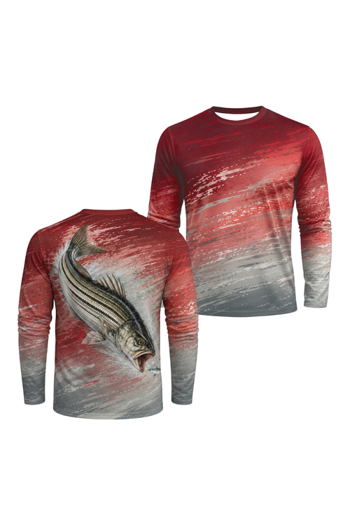 Performance Fishing Long Sleeve - Crimson Tide Striped Bass Strike - ULS506K image 1
