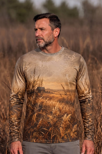 Performance Hunting Long Sleeve - Golden Prairie Pheasant Rise - ULS508K image 3