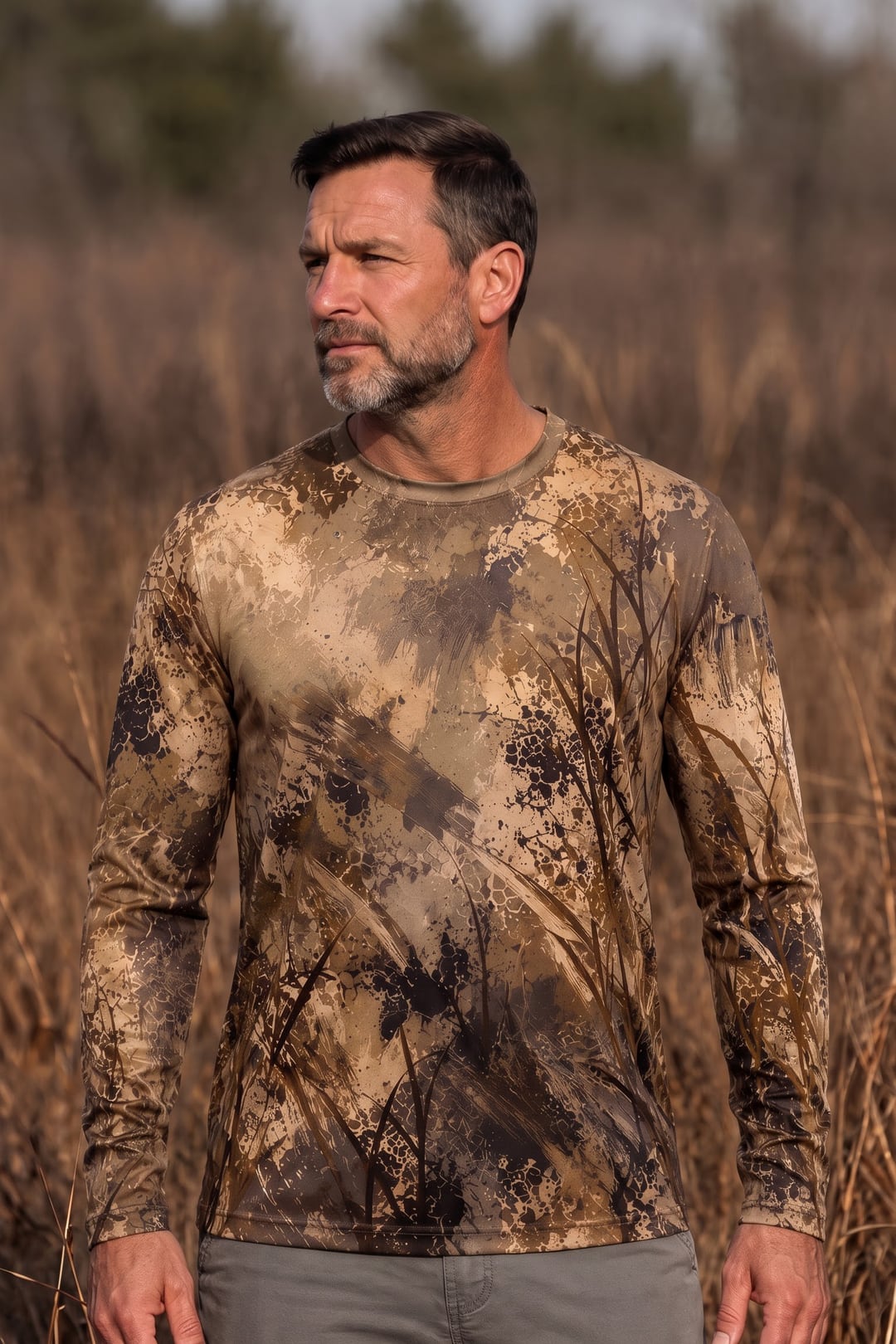 Performance Hunting Long Sleeve - Autumn Prairie Pheasant Flight - ULS509K image 3