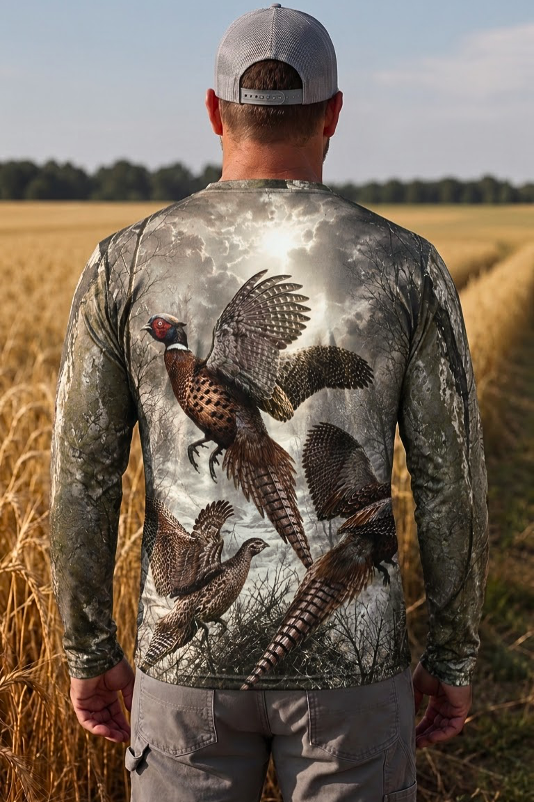 Performance Hunting Long Sleeve - Timber Shadow Pheasant Flush - ULS510K image 2