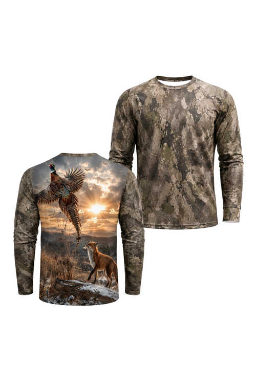 Performance Fishing Long Sleeve - Sunset Ridge Pheasant Escape - ULS511K image 1