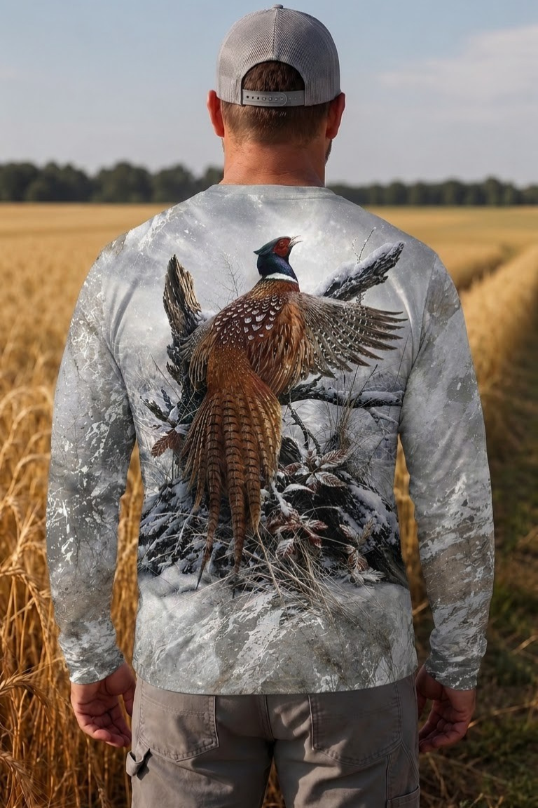 Performance Hunting Long Sleeve - Frozen Timber Pheasant Call - ULS512K image 2