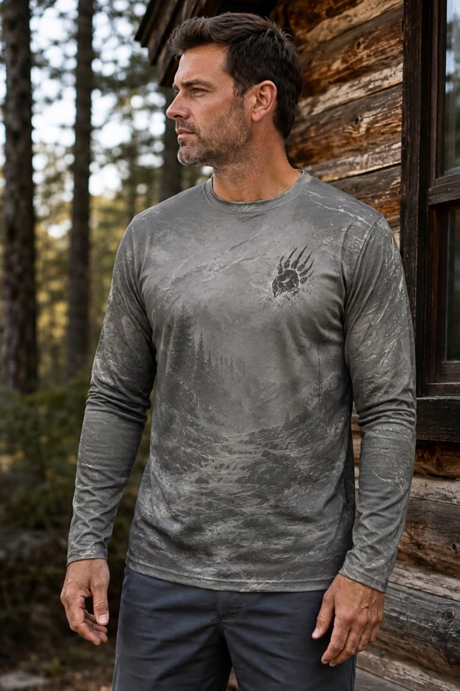 Performance Hunting Long Sleeve - Mountain Ridge Grizzly Charge - ULS517K image 3
