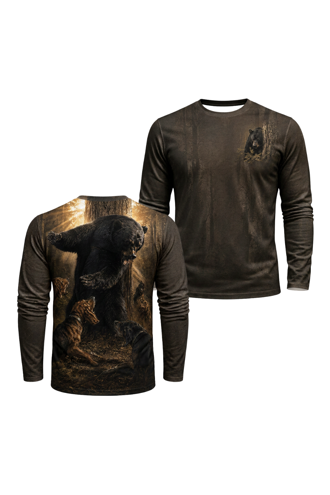Performance Hunting Long Sleeve - Deep Timber Bear Stand - ULS518K image 1