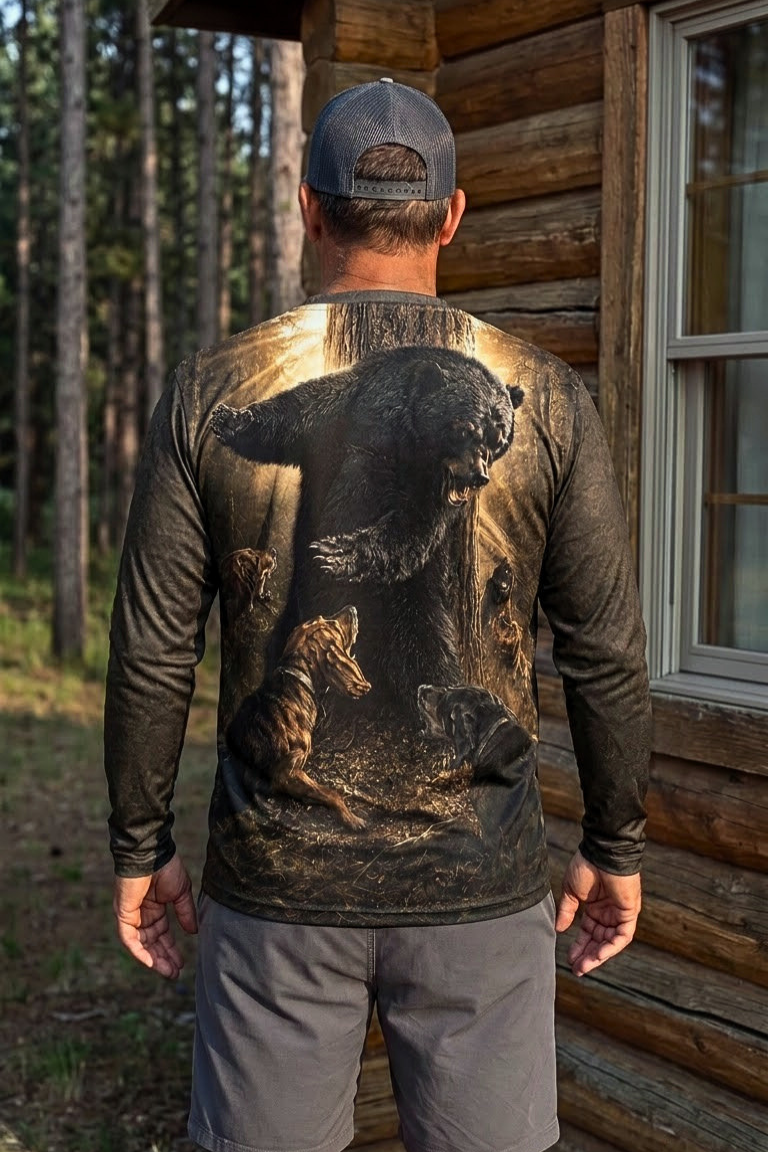 Performance Hunting Long Sleeve - Deep Timber Bear Stand - ULS518K image 2