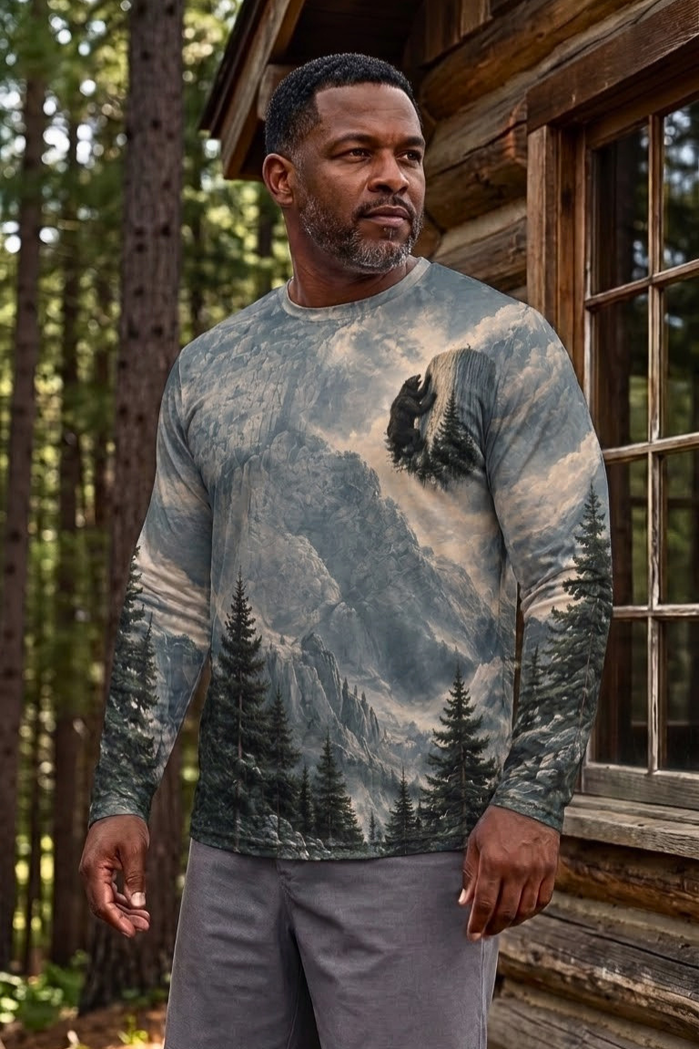 Performance Hunting Long Sleeve - Sacred Tower Bear Climb - ULS519K image 3