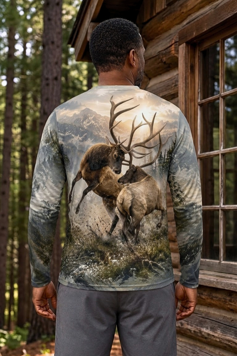 Performance Hunting Long Sleeve - Alpine Ridge Elk Rut - ULS522K image 2