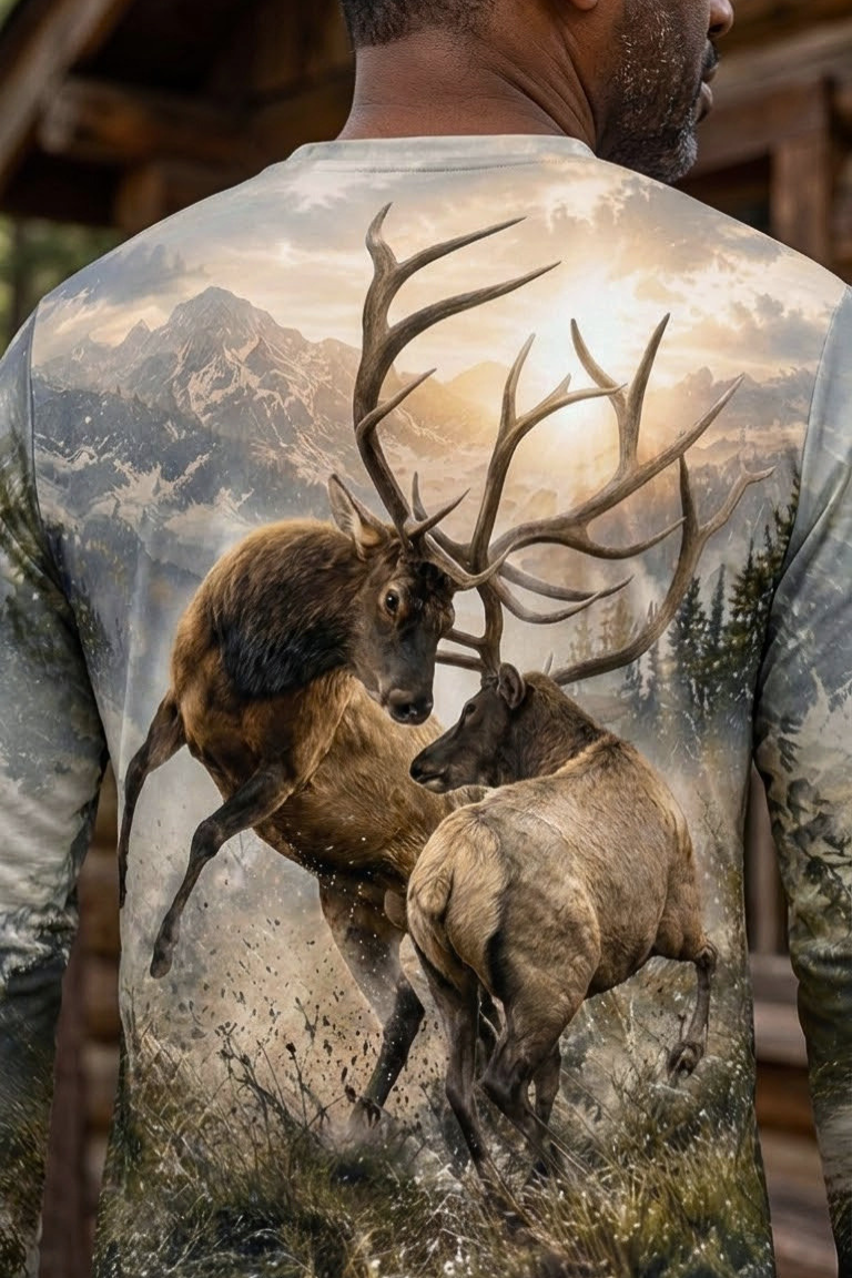 Performance Hunting Long Sleeve - Alpine Ridge Elk Rut - ULS522K image 4