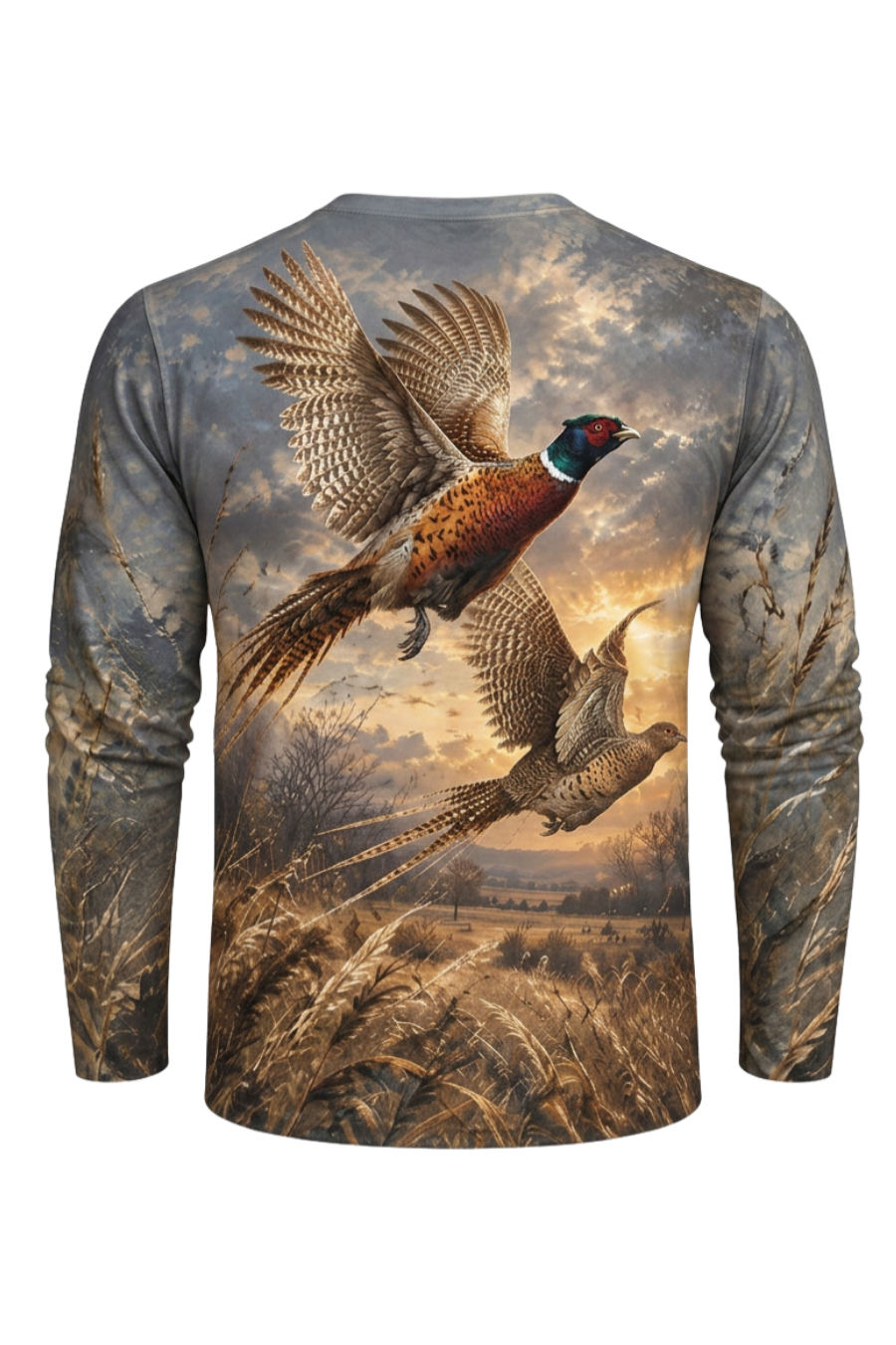 Performance Hunting Long Sleeve - Prairie Ember Pheasant Flight - ULS523K image 5