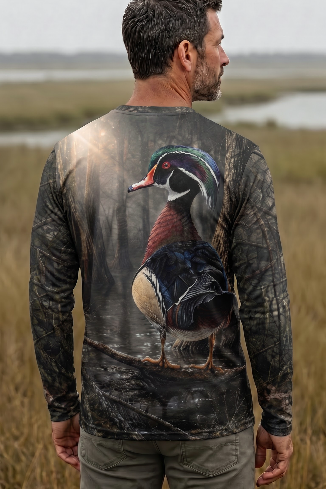 Performance Hunting Long Sleeve - Cypress Swamp Wood Duck - ULS524K image 2
