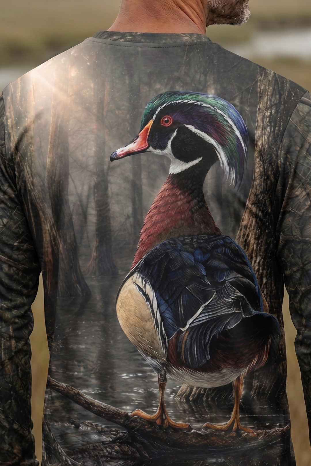 Performance Hunting Long Sleeve - Cypress Swamp Wood Duck - ULS524K image 4